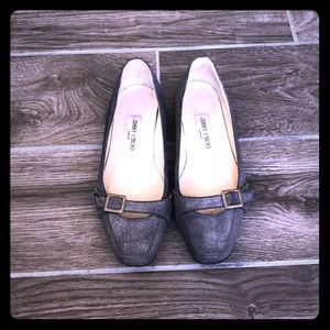Jimmy Choo Grey leather flats
